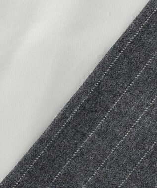 BEIGE， DELAND / ウールピンストライプダブルジャケット Gray St.