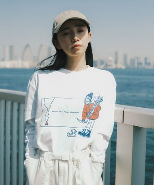 SHARE PARK LADIES 【LADIES】吸水速乾 フロントプリントTシャツ ホワイト