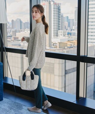 Tiaclasse 【洗える】MIXモールニットプルオーバー ベージュ