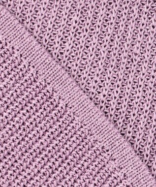 ICB 【洗える】 ペーパーブレンドシャインニット プルオーバー グレープ系