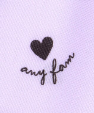 ANY KIDS 総柄 セパレート水着 ラベンダー×ブラック（ハート）