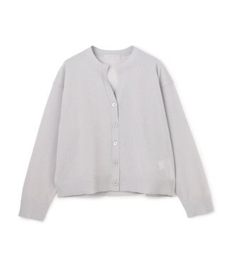 UNFILO シアーフォルムニット キーネックカーディガン グレー