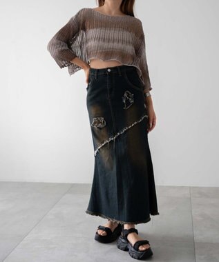 WEGO グラデーションニットプルオーバー ブラウン