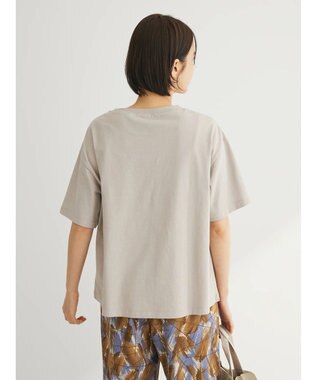 Green Parks エンブレムロゴボックスＴシャツ Gray Beige