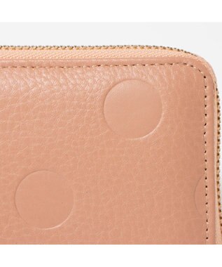 UNBILLION ペルケ perche / ドット型押し・ジャバラカードウォレット ライトピンク