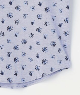 JOSEPH ABBOUD 【ジャージー素材・ストレッチ・イージーケア】コンパクトジャージープリント シャツ ブルー系5