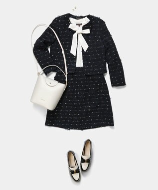 TOCCA PETAL SILHOUETTE LEATHER BAG  レザーバッグ アイボリー系