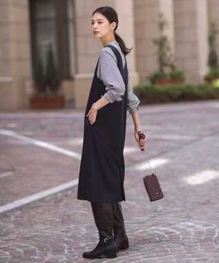 J.PRESS LADIES L 【洗える】Pe/Vis サイロチェック ブラウス ブラック系3