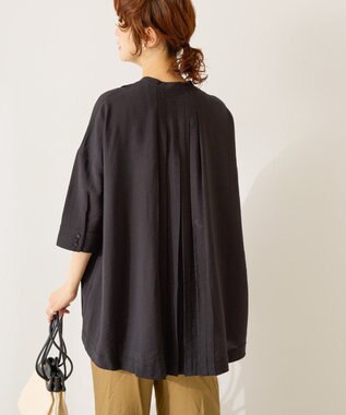 AMERICAN HOLIC 【WEB限定】接触冷感バンドカラーチュニック Black