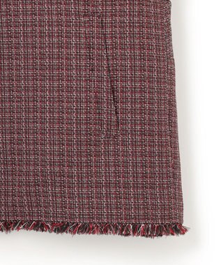 23区 S ツイーディーカラーミックス ノーカラー ジャケット レッドミックス