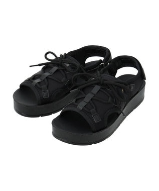 Green Parks ＲＵＰＩＳ．レースアップスポーツサンダル Black