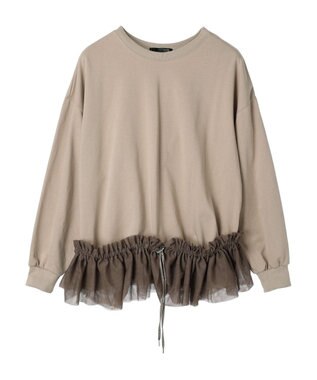 Green Parks ・ＳＵＧＡＲ　ＳＰＯＯＮ　３ｗａｙチュールフリルスウェット Beige
