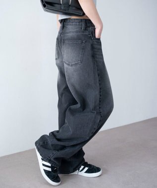 WEGO ワイドカーブデニムパンツ デニムブラックソノタ