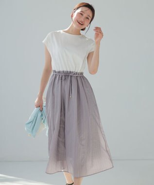 ANY SIS L ファブリックドッキング ワンピース