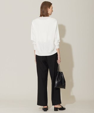 ICB 【洗える】シルクヴィスコースハイゲージ カーディガン オフ系