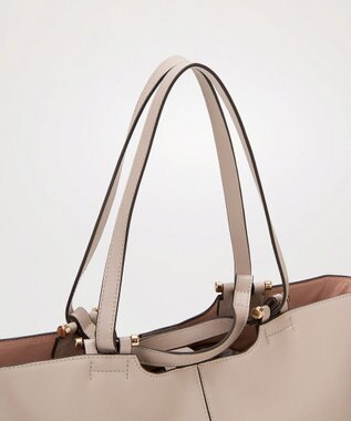 TOPKAPI 【TREASURE TOPKAPI】スムースレザー ダブルハンドル トートバッグ アイボリー