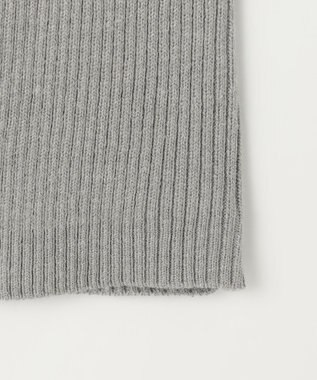 ANY 【洗濯機可】ウォームニットリブタートルネック グレー