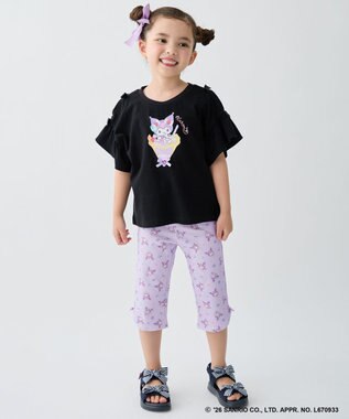 ANY KIDS 【サンリオキャラクターズ×ANY KIDS】ひんやり ファンシーフリル袖Tシャツ クロミ×ブラック