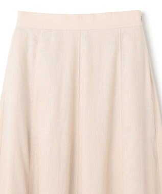 UNFILO リネンレーヨン セミフレアスカート ベージュ