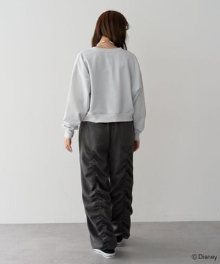 Green Parks ミッキー＆フレンズ／ラメ裏毛ショートプルオーバー White