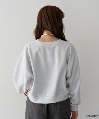 Green Parks ミッキー＆フレンズ／ラメ裏毛ショートプルオーバー White