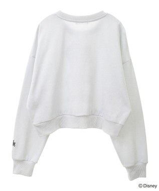 Green Parks ミッキー＆フレンズ／ラメ裏毛ショートプルオーバー White