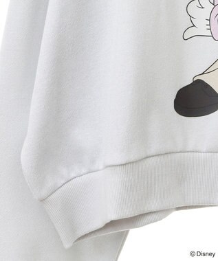 Green Parks ミッキー＆フレンズ／ラメ裏毛ショートプルオーバー White