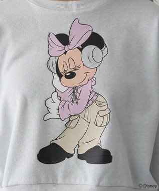 Green Parks ミッキー＆フレンズ／ラメ裏毛ショートプルオーバー White