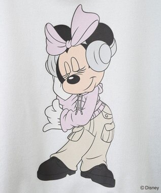 Green Parks ミッキー＆フレンズ／ラメ裏毛ショートプルオーバー White