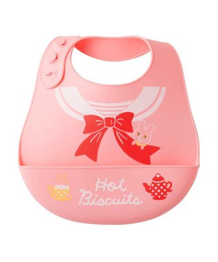 MIKI HOUSE HOT BISCUITS シリコン製 ランチスタイ ピンク