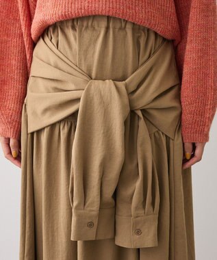 Green Parks ・ＥＬＥＮＣＡＲＥ　ＤＵＥ　袖付デザインスカート Beige