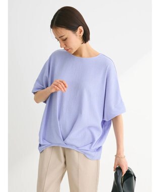 Green Parks 裾タック表面カットプルオーバー Purple