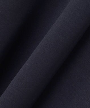 ICB L 【洗える】 レーヨンストレッチポンチ フレアワンピース ネイビー系