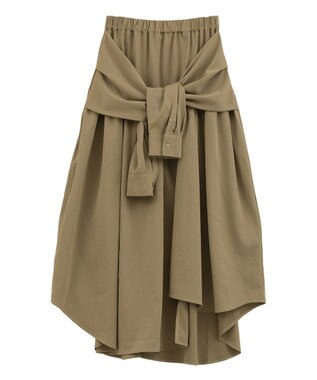 Green Parks ・ＥＬＥＮＣＡＲＥ　ＤＵＥ　袖付デザインスカート Beige