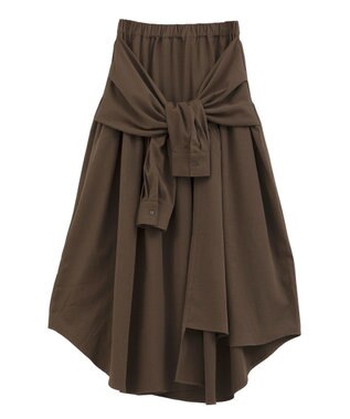 Green Parks ・ＥＬＥＮＣＡＲＥ　ＤＵＥ　袖付デザインスカート Brown