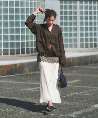 uncrave ライトダブルサテン バイアススカート オフ