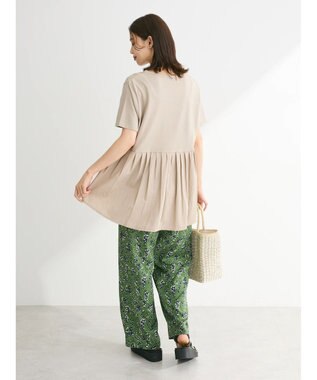 Green Parks 脇ドッキングフレアプルオーバー Gray Beige