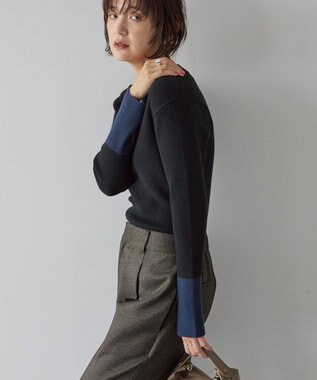 AMERICAN HOLIC バイパチリブモックネックニットプルオーバー Multi