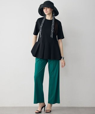 ICB 【WEB限定カラーあり】マットスキューバ トラックワイドパンツ エメラルド