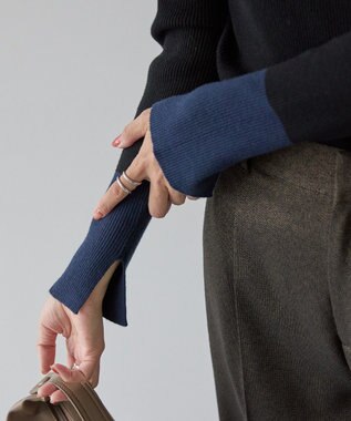 AMERICAN HOLIC バイパチリブモックネックニットプルオーバー Multi