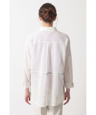 DAKS バックドローストリング コットンシャツ ホワイト