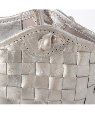 UNBILLION ピークスピーク PEAKS PEAK / 牛革レザーメッシュトートL シルバー