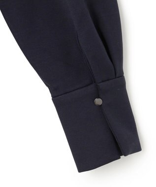 ICB 【洗える】 レーヨンストレッチポンチ フレアワンピース ネイビー系