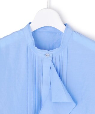 ICB 【2WAY】 セシェシルキーローン ラッフルブラウス サックス