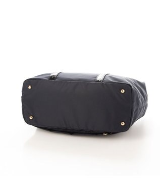 LA BAGAGERIE 【エコユース】ナイロン×型押しエナメル　2WAYミニトート ネイビー