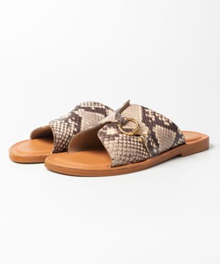 BONTRE 【BONTRE/ボントレ】ベルトフラットサンダル/20901-RS パイソン