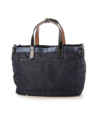 LA BAGAGERIE 【エコユース】ナイロン×型押しエナメル　2WAYミニトート ネイビー