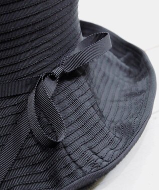 石田製帽 〈25SS新作〉グログランリボン ソフトハット ブラック