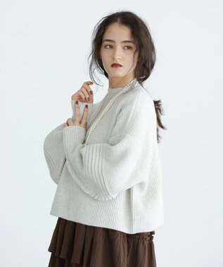 Green Parks ■ＥＳＣＡＲ　ピンタックスリーブニット Off White