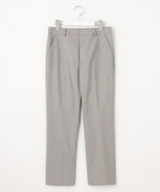 J.PRESS LADIES 【洗える】シャークスキン テーパード パンツ ライトグレー系
